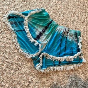 Hippie tie dye shorts